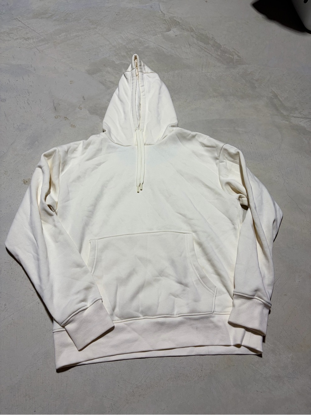 Denim & flowers NWT unisex Ivory Pullover Hoodie medium MSRP$68